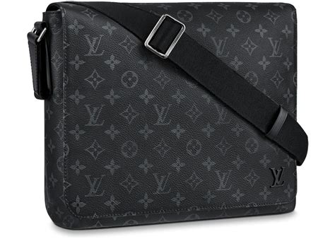 louis vuitton messenger district monogram eclipse pm noir black|LOUIS VUITTON Monogram Eclipse District PM Black .